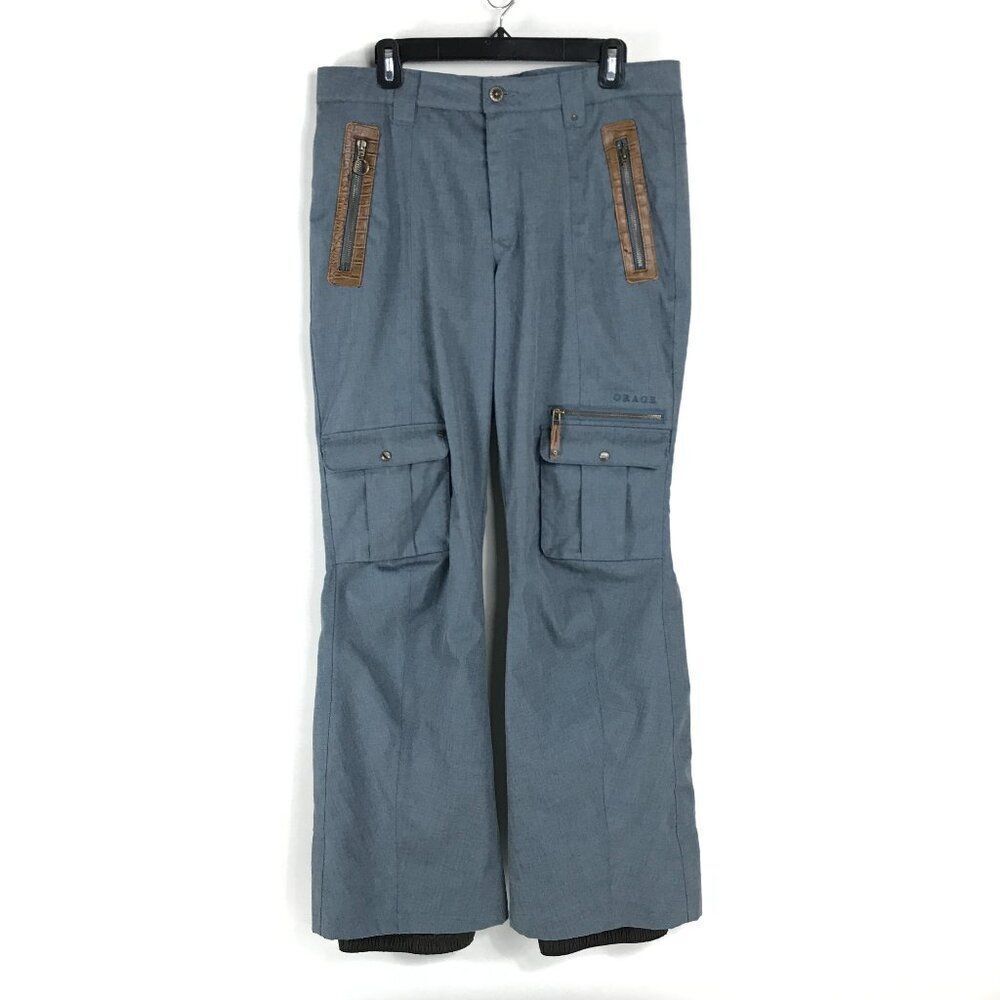 Orage Masters Ski Snowboard Pants Women's Large Blue Pockets Lined Winter Sports